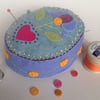 Oval Folk-Art Pincushion