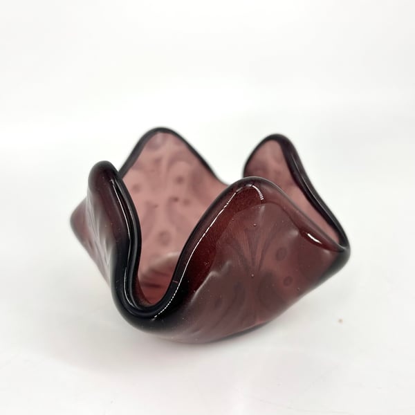 Pink Fused GlassTea Light Holder 