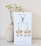 Charm Earrings - White Bow