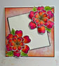 Handmade Bright Floral Card - can be personalised - Image 1