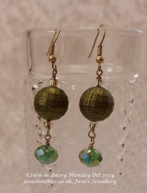 Dangley Green Drop Earrings