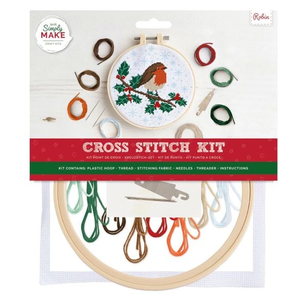 Simply Make Cross Stitch Kit - Robin Simply Make Cross Stitch Kit - Robin