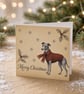Whippet Christmas Cards, Pack of 10 with Envelopes, Vintage Sketch