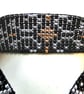 Handmade seed bead bracelet in black and silver - Image 8