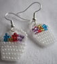 Easter Basket Beadwork Earrings (1)