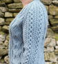 Hand Knit V Neck Cardigan In A Blend Of Wool With Alpaca - Fits Chest 102-105cms - Image 5