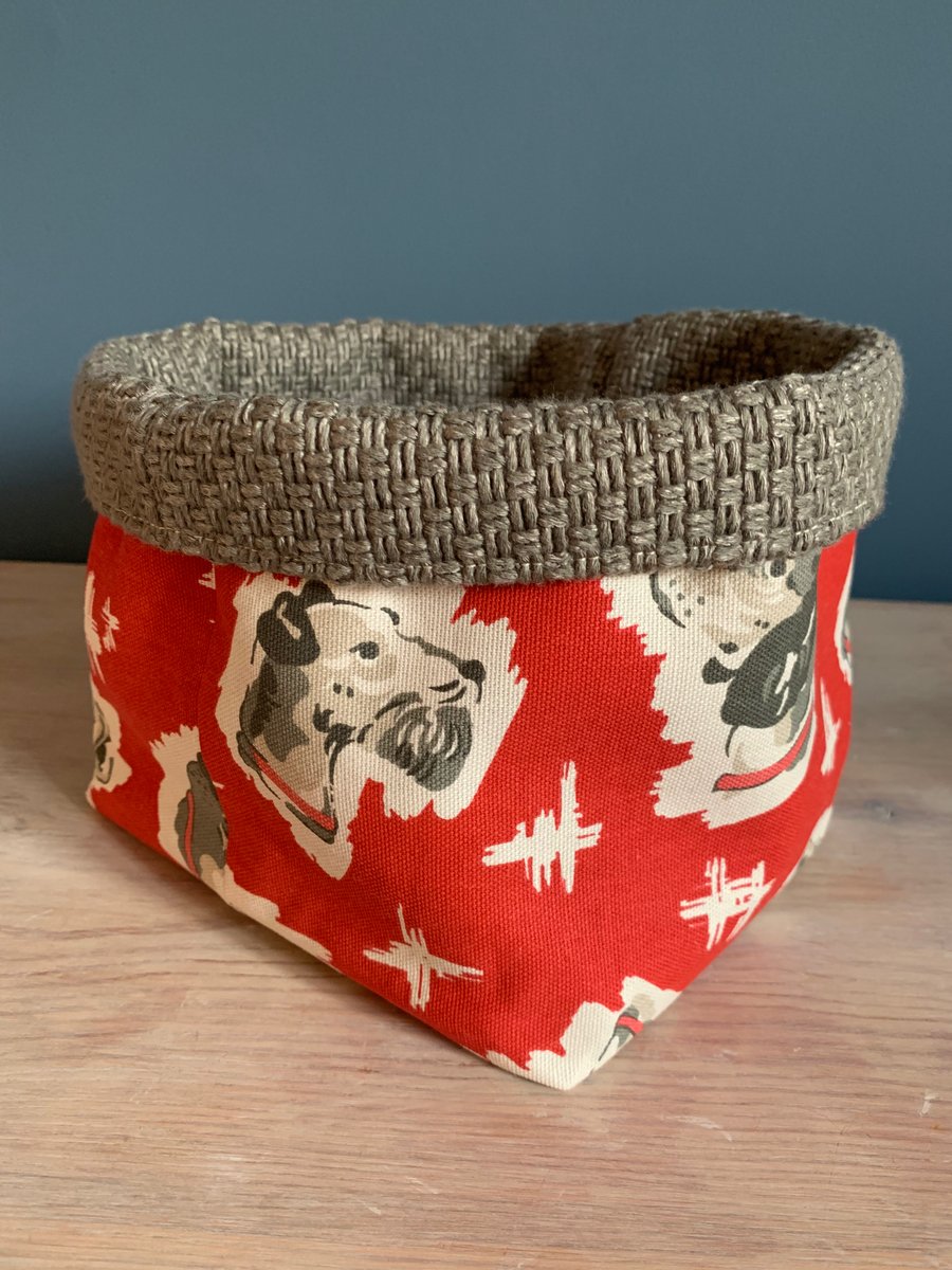 Dog print storage basket