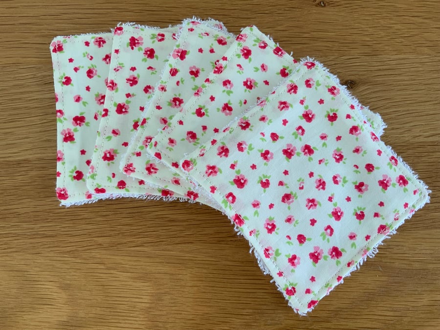 Reusable Bamboo Towelling Cotton Face Wipes, Eco friendly, Washable, Make up pad