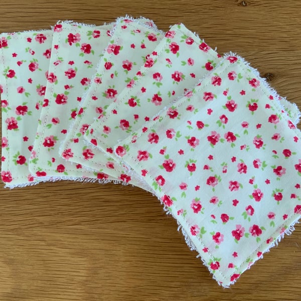 Reusable Bamboo Towelling Cotton Face Wipes, Eco friendly, Washable, Make up pad