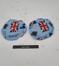 Hand warmers, heat pads rice filled in blue Queens fabric.   - Image 5