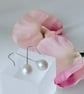 Freshwater White Cultured Pearl Long Drop Earrings - Image 2