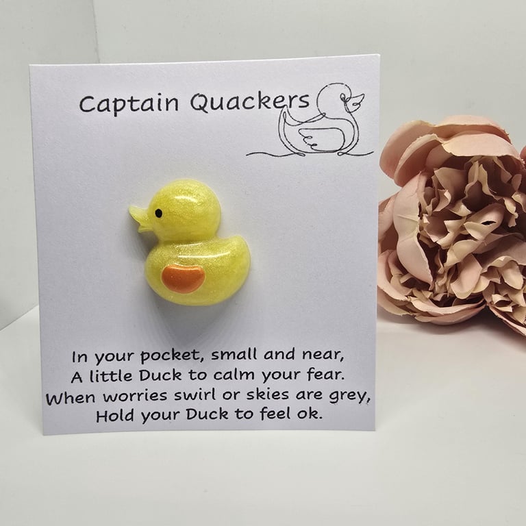 Pocket Hug Charm for Worries, Anxiety & Reassurance Duck