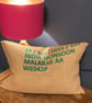 Upcycled Coffee Burlap Bag Cushion Hessian Pillow Feather Filled Pad