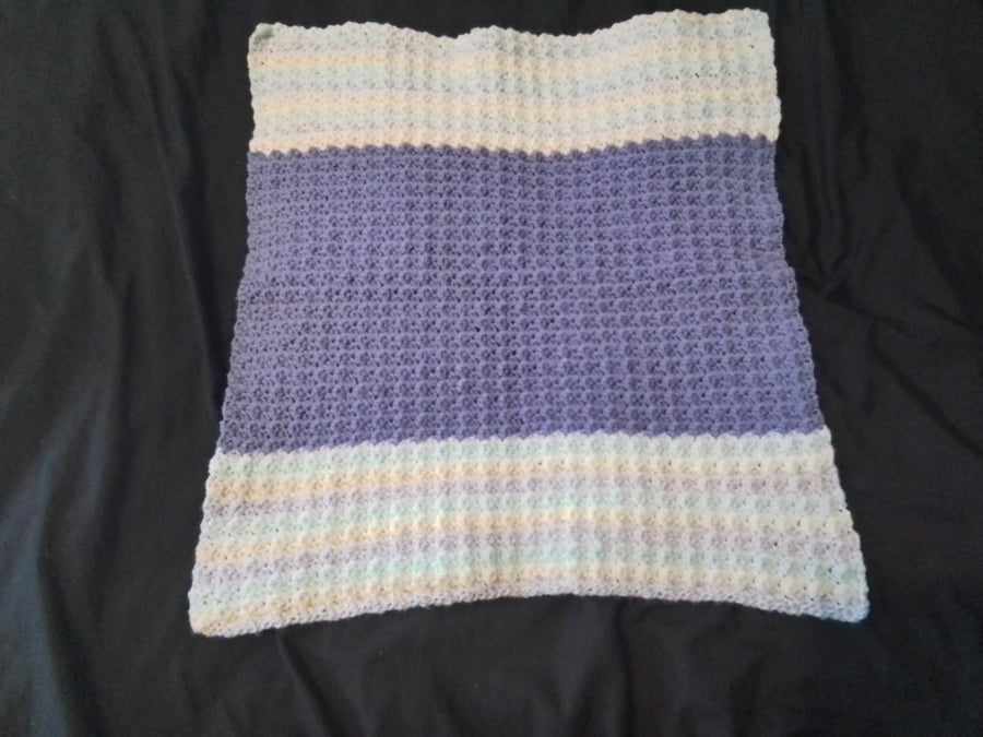 Beautiful unique handmade crochet baby blanket - 22" by 24"
