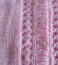 14" Patterned Round Neck Cardigan (BabyPink) - Image 6