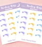 Shooting Star Planner Sticker Sheets, Calendar Stickers, Daily Planner Stickers. - Image 5