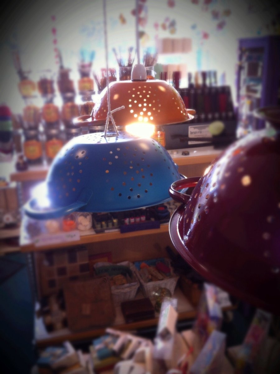 Recycled Colander Lamp Shade