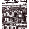Sheffield City View No.2 linocut print