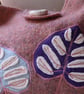 Recycled cashmere shoulder bag with leaf appliques - Image 6