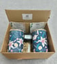 Grow your own herbs gift set indoor house planters Navy Japanese Lily pots - Image 1