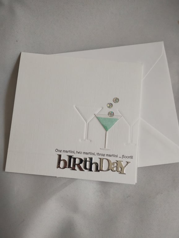 Martini Card Birthday Card - Cocktails