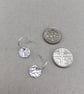 Hammered Small Sterling Silver Circle Disc Earrings - Image 4