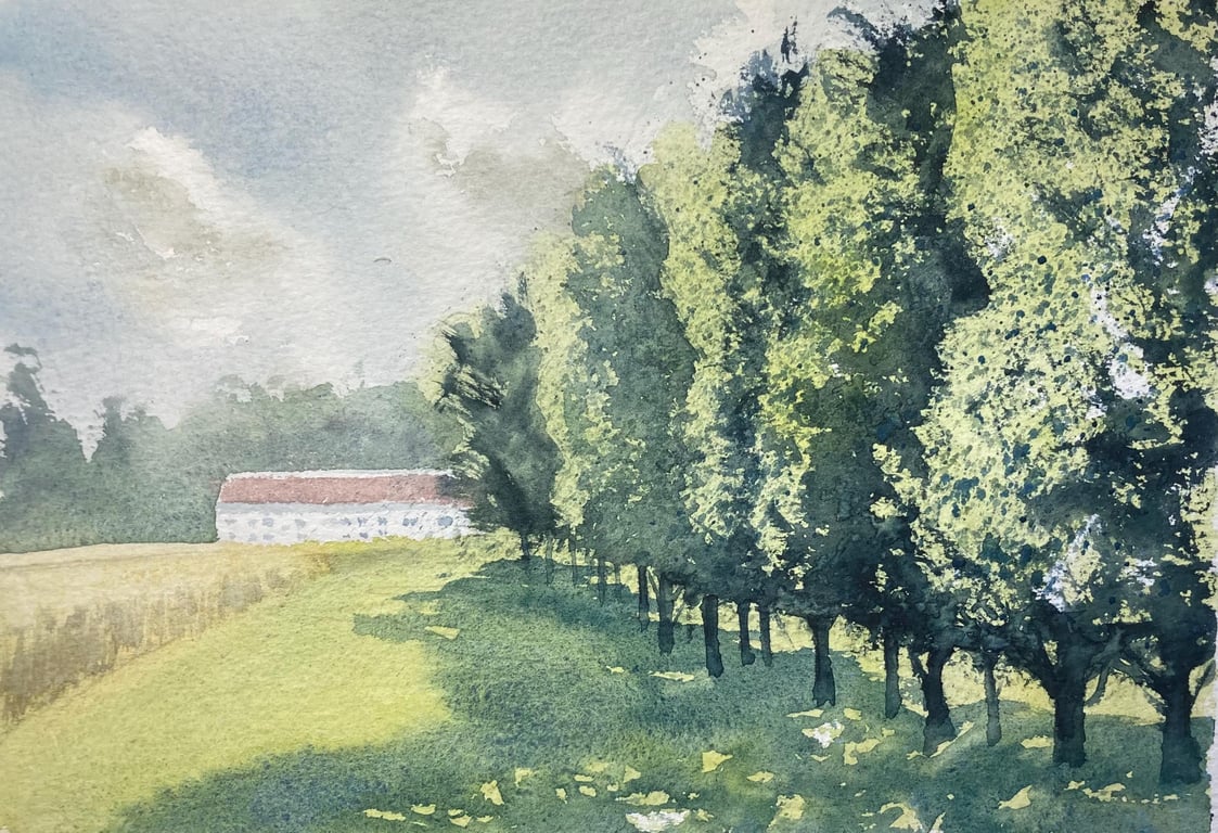 Lockwood forest en plein air 2020 (Original Watercolour Painting) watercolour, o