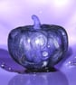 Midnight Amethyst Skull Pumpkin Trinket Pot