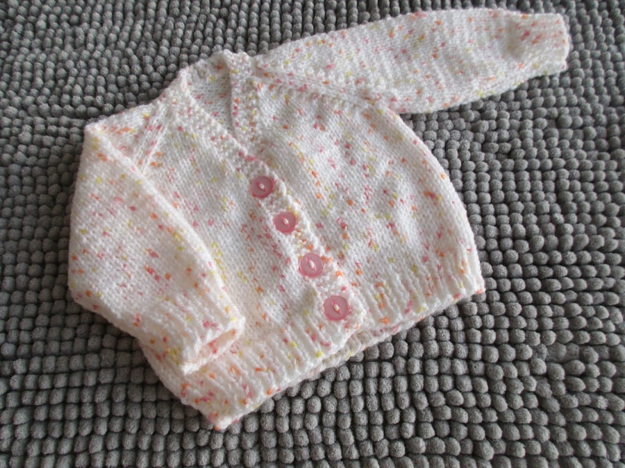 14" Baby Girls V Neck Cardigan