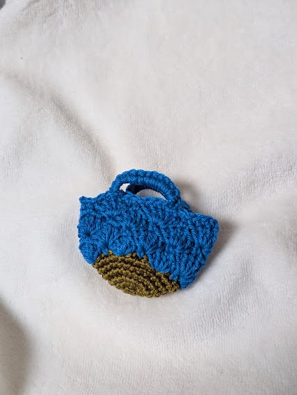 Two-Way Crochet Bag Charm - Tiny Treasure Tote