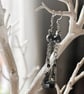 Bold alternative geometric chain earrings 