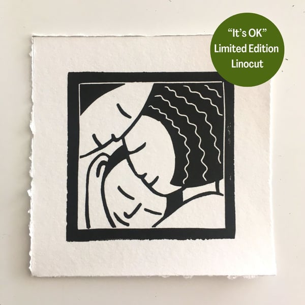 Lino Print - It's OK - Limited Edition Print 