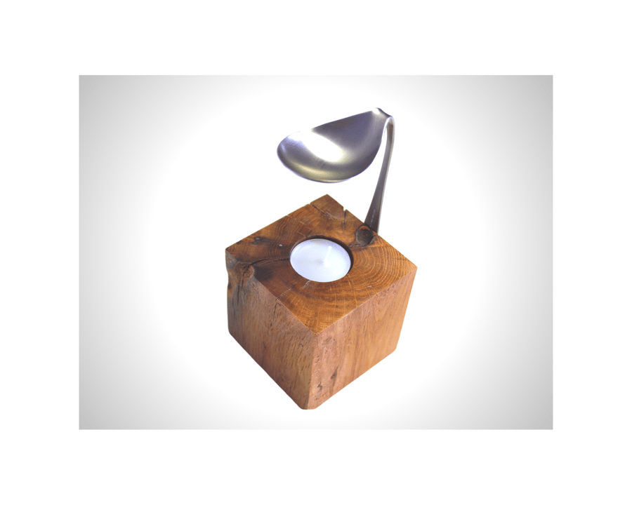Handcrafted Oak & Spoon Essential Oil Burner, Hygge, Tealight Candle, Cosy Home