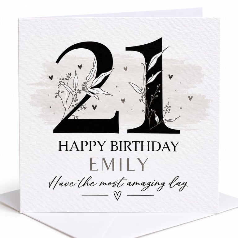 Personalised 21st Birthday Card For Her Daughter Sister Friend Niece