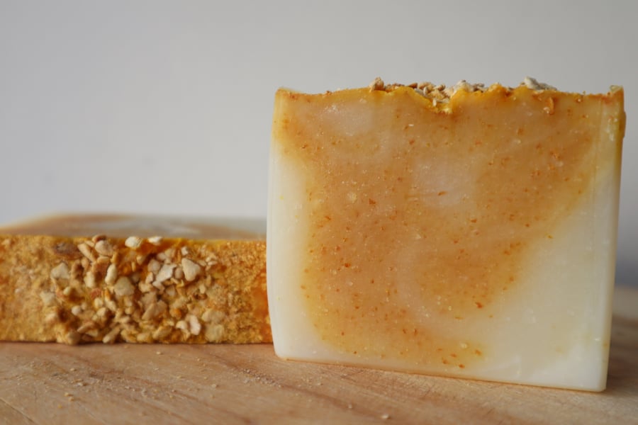 Natural Handmade Orange Soap Bars UK, Unique soap gift, Shaving soap 
