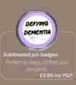 Dementia Support Badge Defying Dementia Pin Pale Purple Ribbon Style - Image 3