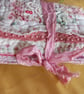 The pink and white needlecase, with pockets, pins, needles and  samples - Image 3