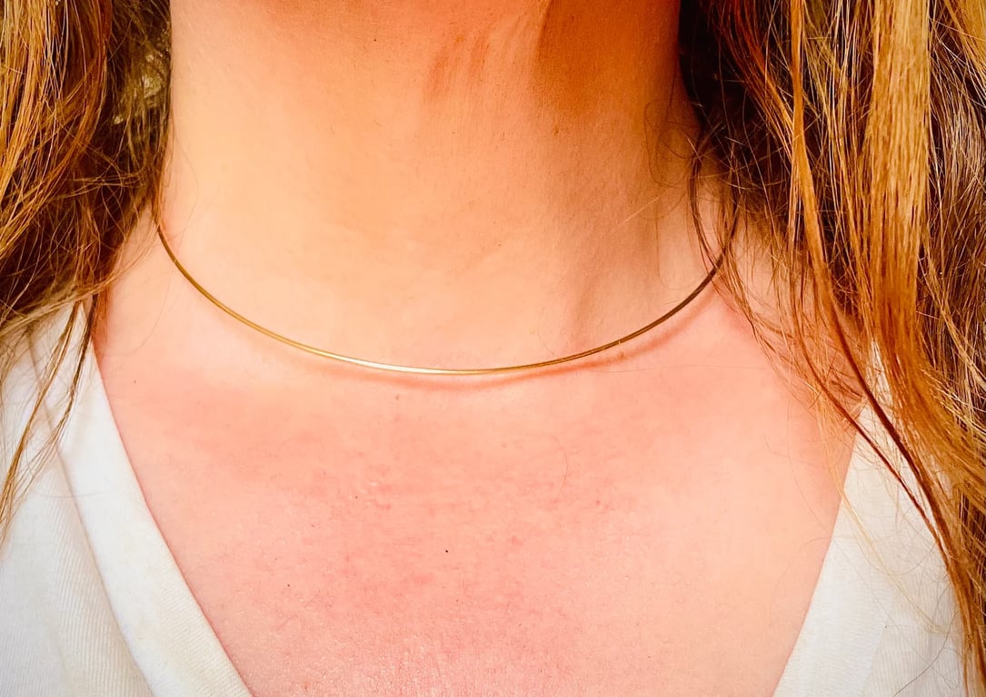 14K Gold Fill Choker Necklace 