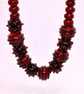 Handmade red and black lamp work glass beads - Image 4