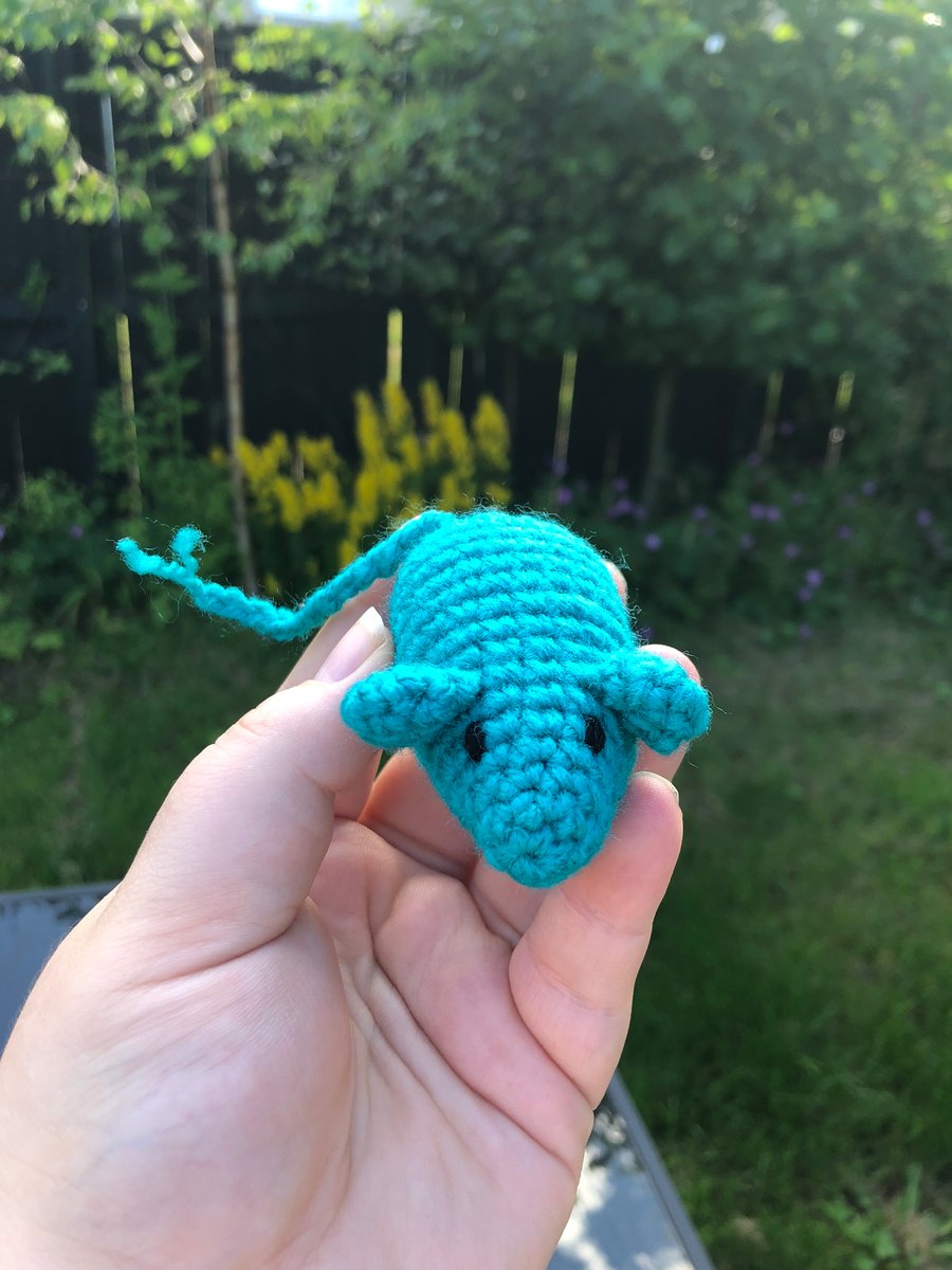 Crocheted Catnip Mouse Cat Toy