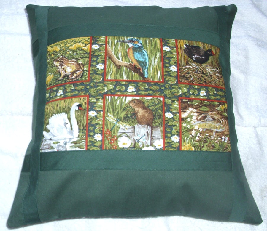 Friends of the riverbank cushion