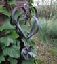Metal Double Hanging Heart Garden Ornament, Rusty Garden Heart, Heart Garden - Image 2