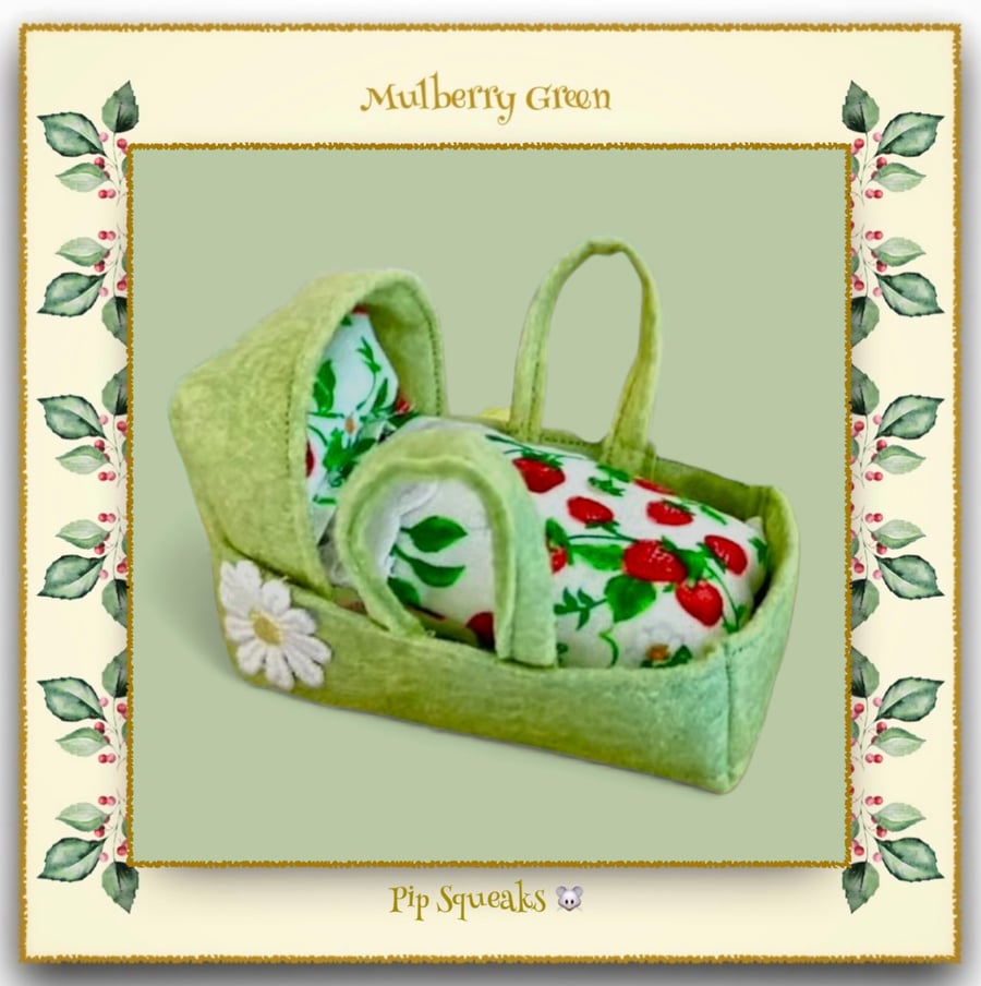 A Tiny Felt Cradle for the  Baby Pip Squeaks