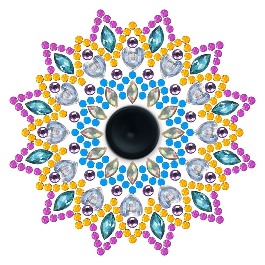 5D DIY Medallion Fidget Spinner Diamond Painting Kit Glow in Dark Crystal Embroi