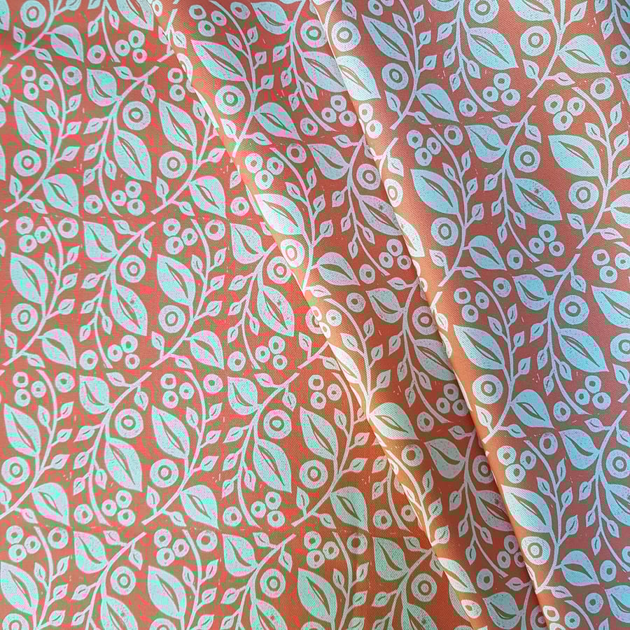 'Lucy' fabric in Coral
