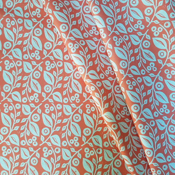 'Lucy' fabric in Coral