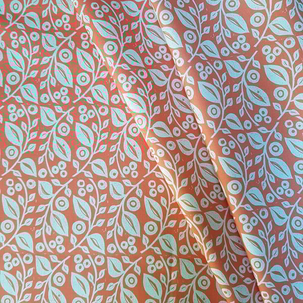 'Lucy' fabric in Coral