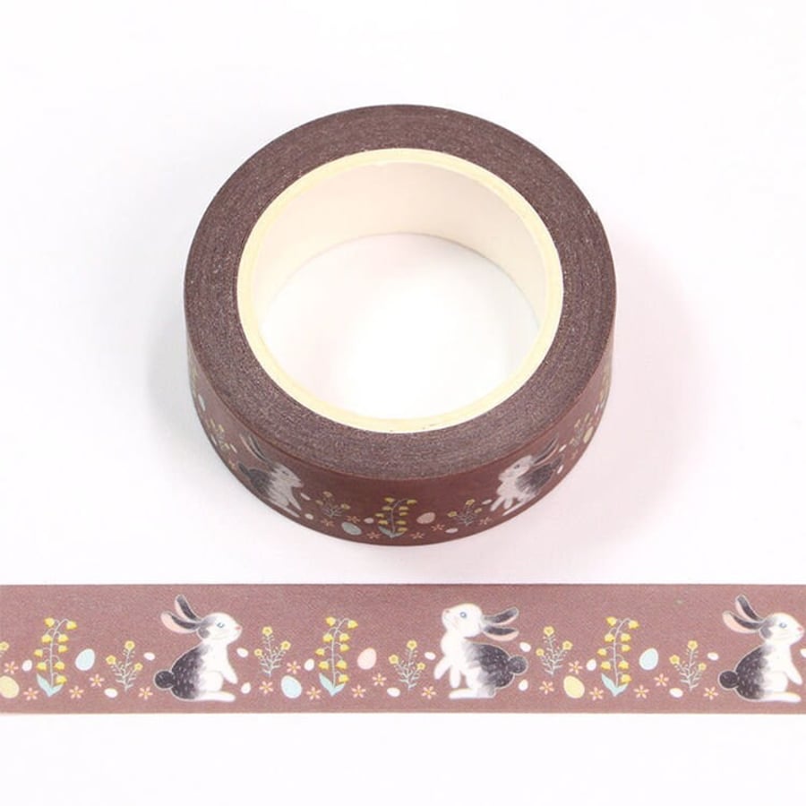 Cute Rabbits Decorative Washi Tape 15mm x 10m Bullet Journal
