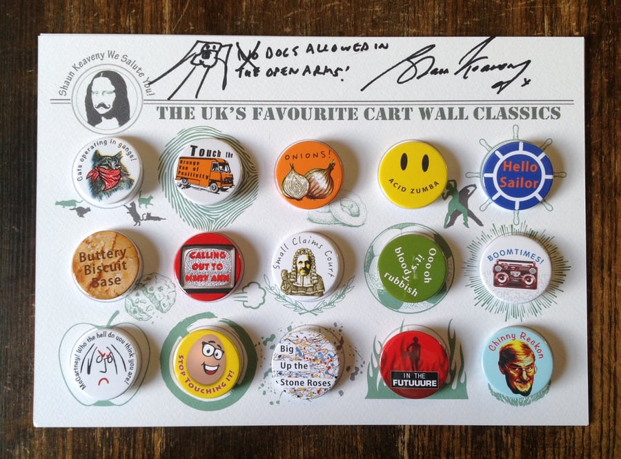 Limited Edition Signed Shaun Keaveny Cart Wall Badge Art Piece. A4. 