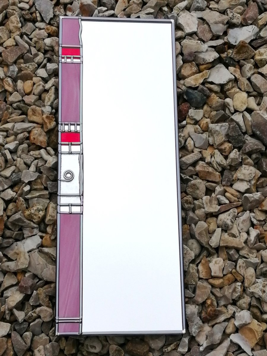 Pinks is an Art Deco Rectangle Wall Mirror